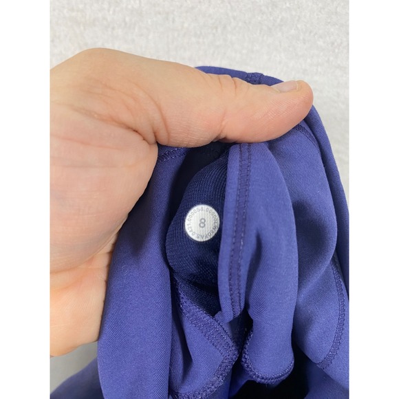 Lululemon Align High Rise Crop Leggings Navy Blue Crackle Print Size 8 - Picture 6 of 7